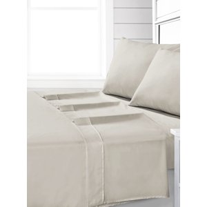 Sabana Andes 180 Hilos Lisa Beige 2 Plazas