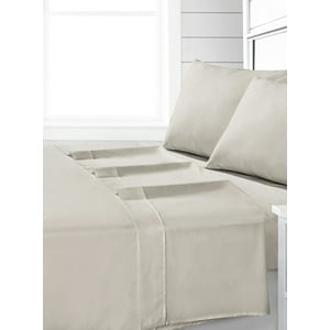 Sabana Andes 180 Hilos Lisa Beige 2 Plazas