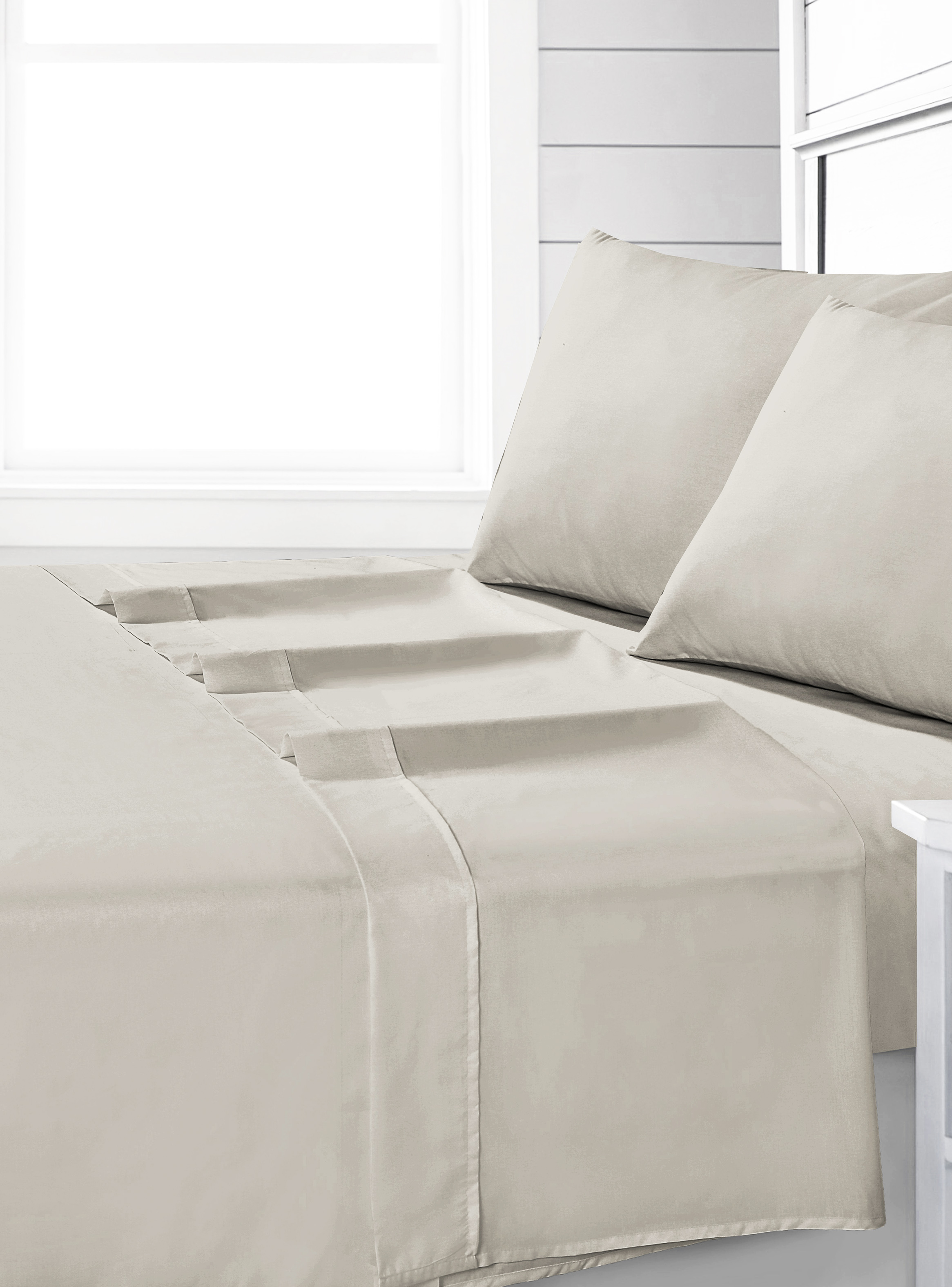 Sabana Andes 180 Hilos Lisa Beige 1.5 Plazas