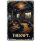 thumbnail image 1 of Letrero sala gimnasio terapia fitness vintage metal estaño hierro pintura decoración pared hogar club cueva hombre 30x20 cm, 1 of 6