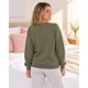 thumbnail image 4 of Poleron de Pijama Franela Mujer Flor de Loto verde M, 4 of 6