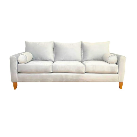 Sofa Indu 3 Cuerpos Chenille Crema