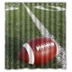 thumbnail image 1 of Cortina de ducha con temática de fútbol americano, juego de cortina de baño con ganchos, tamaño 66 x 72 pulgadas, 1 of 3