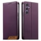 thumbnail image 1 of Funda Tipo Cartera de Cuero Sintético para Samsung Galaxy S24 Bloqueo RFID, con Ranuras para Tarjetas y Bolsillo para Efectivo, Cierre Magnético Fuerte Morado, 1 of 6