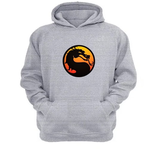 Genérico - Polerón Canguro Mortal Kombat Gris Claro Talla Xl Unisex