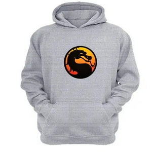 Genérico - Polerón Canguro Mortal Kombat Gris Claro Talla M Unisex