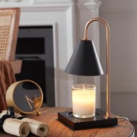 Santú Home & Deco - Lámpara Calentadora De Velas Aromaticas Negra