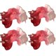 thumbnail image 1 of Abanicos de seda HPLWJO para danza del vientre, 4 pares, 1,8 m, rojo degradado, blanco, 1 of 5
