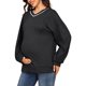 thumbnail image 4 of INSPIRE CHIC Sudadera de Maternidad con Cremallera Lateral para Lactancia de Manga Larga Cuello en V Camisetas de Embarazo para Amamantar S Negro, 4 of 6