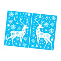 Magideal - 2 Pegatinas Navideñas Para Ventana, Decoración Navideña, Copos De Nieve, Fácil De Instalar, Adhesivos Estáticos De Pvc Para Decoración Navideña Para E