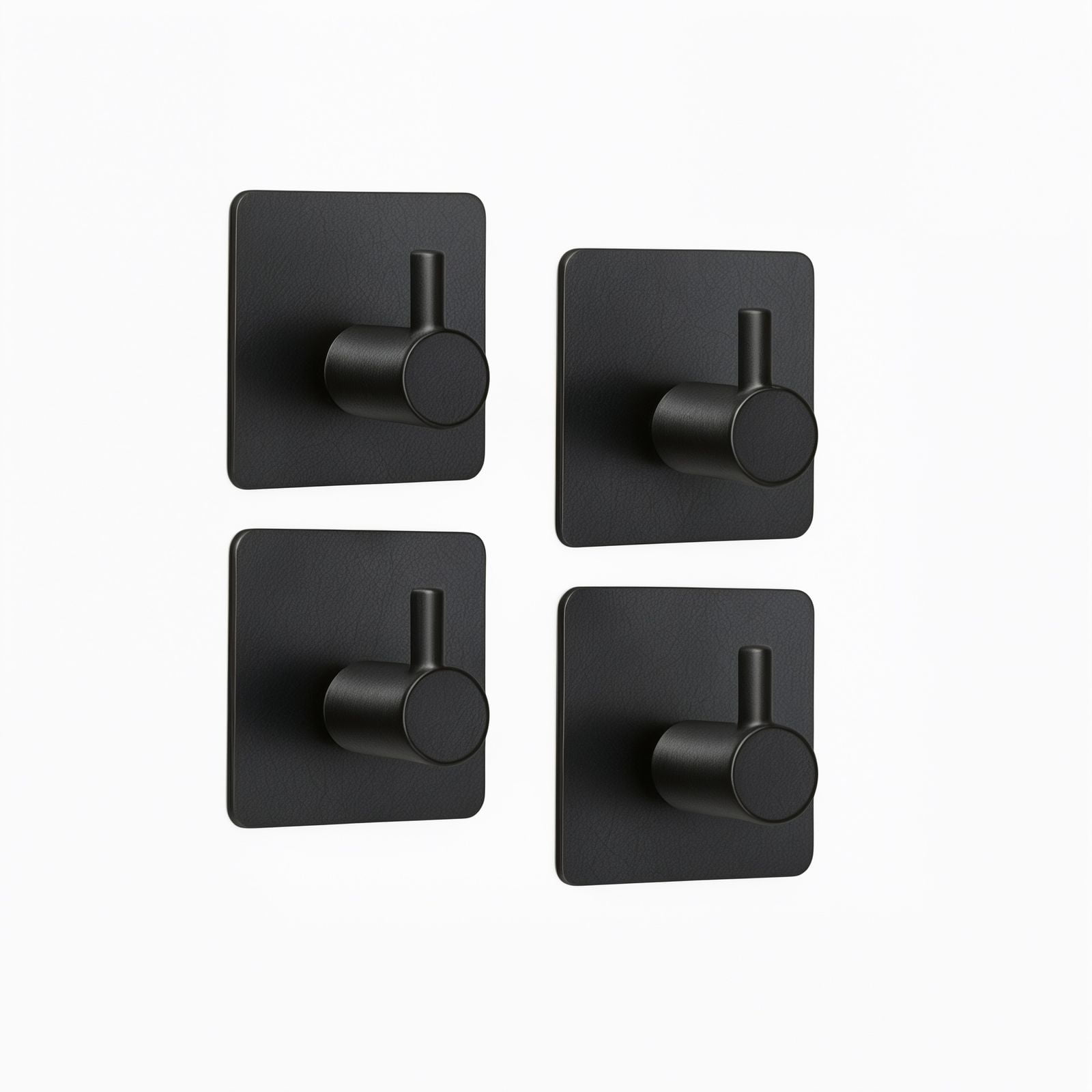 Alday - Pack De 4 Ganchos Adhesivos Impermeables - Color Negro