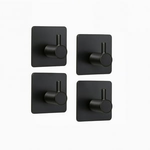 Alday - Pack De 4 Ganchos Adhesivos Impermeables - Color Negro