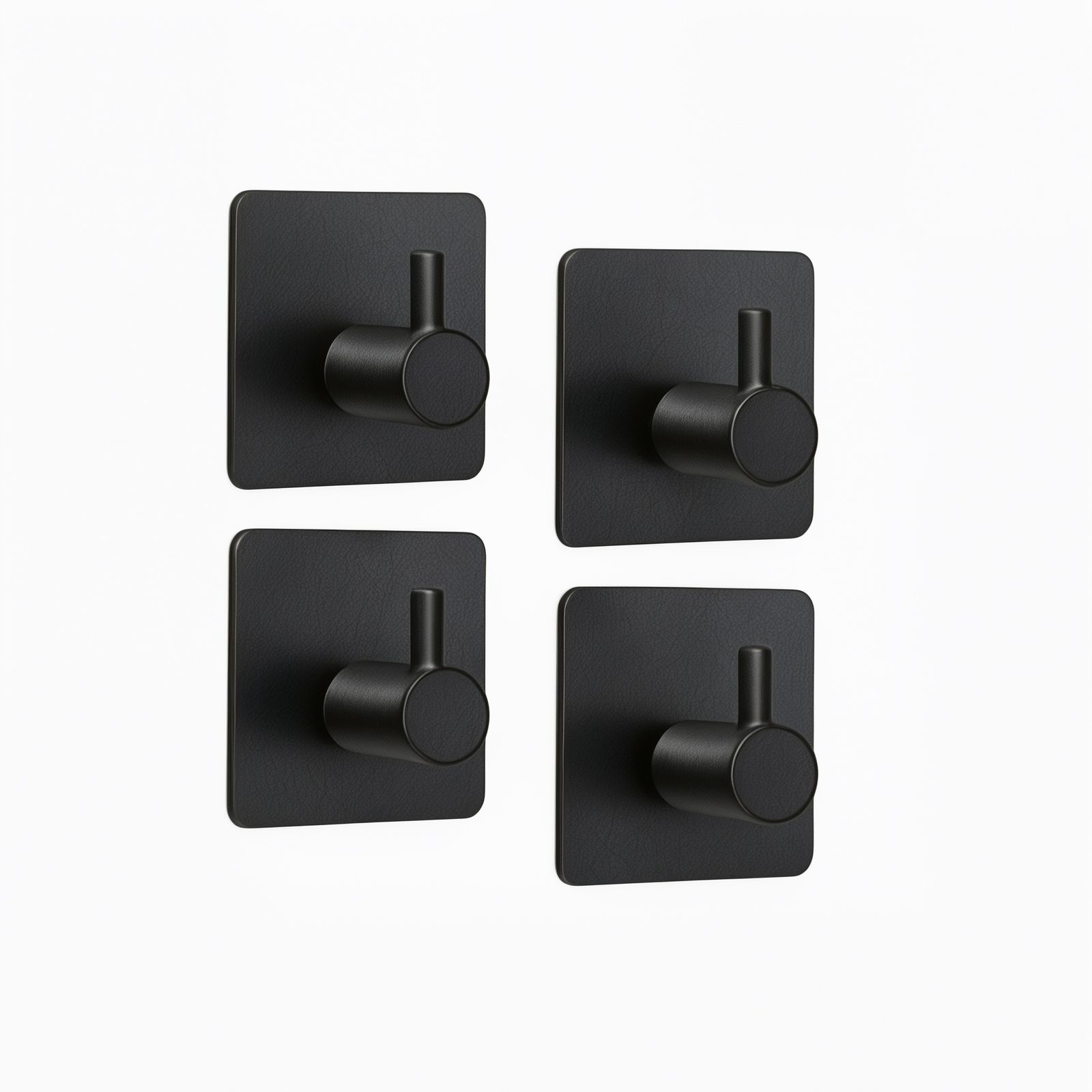 Alday - Pack De 4 Ganchos Adhesivos Impermeables - Color Negro