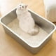 thumbnail image 3 of Arenero extragrande de acero inoxidable para gatos: bandeja metálica antiadherente, antioxidante y fácil de limpiar para gatos pequeños, conejos y más., 3 of 5