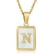 thumbnail image 1 of Collar HESHPAWS Shell Initial Necklace 18 in Dorado, 1 of 3