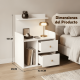 thumbnail image 3 of Velador mesa de noche MDF organizador 2 cajones blanco, 3 of 3