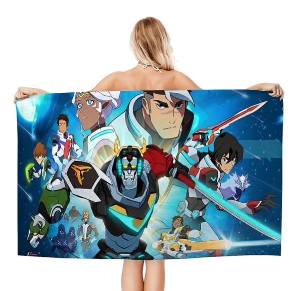 Voltron Toalla de playa de secado rápido con diseño temático, regalo para mujeres y niñas, ideal para cumpleaños, fans, amantes de la música, uso en la playa o al aire libre, 78 × 180 cm