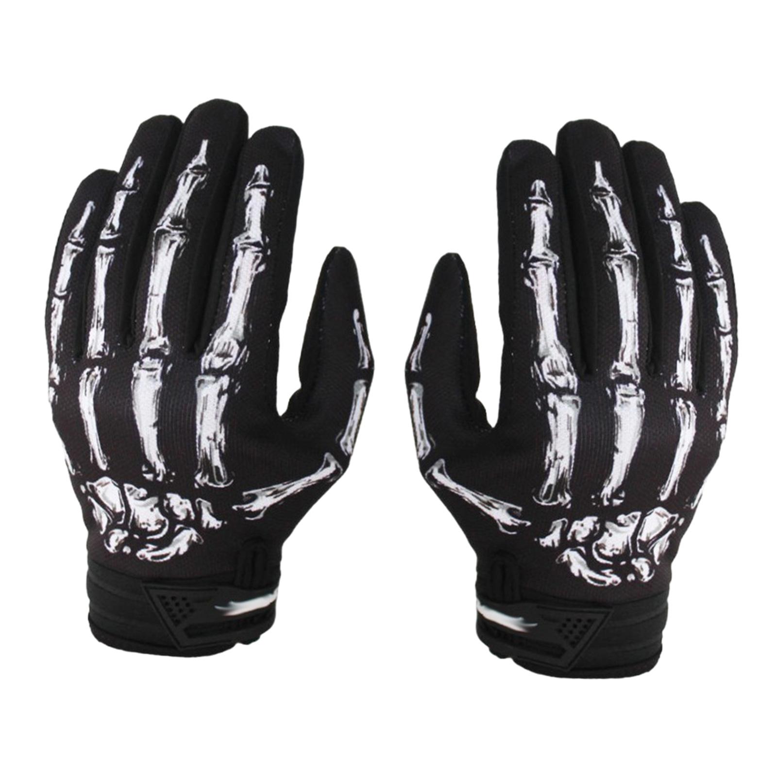 Magideal - Guantes De Motocicleta Para Otoño E Invierno Hechos De Microfibra Palma Antideslizante Y Puño Elástico Apropiados Para Motocross Ciclismo Carreras Cam Tallaxl