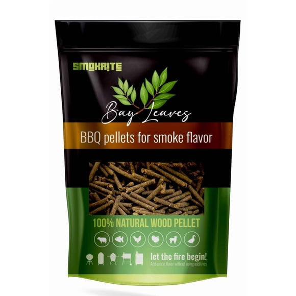 Pellets de madera para parrillas ahumadoras SMOKRITE Hojas de laurel 0.5 kg