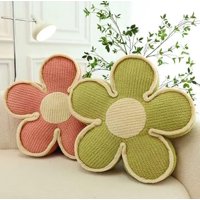 Genérico - Set De 4 Cojines Diseño Flor Color Rosado7Verde