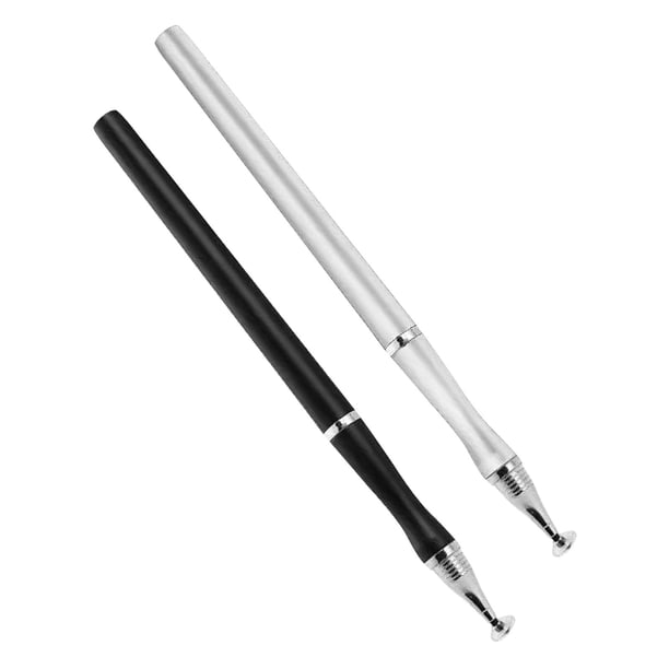 Lápiz de pantalla táctil 2x 2 en 1, lápiz óptico de punta de disco, lápiz Digital de pantalla táctil de punta fina para teléfonos, máquina de lectura