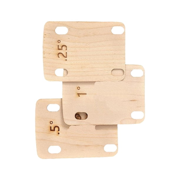 Placa de cuñas para cuello de guitarra eléctrica, 3 piezas, accesorios de repuesto, 0,25, 0,5, 1 grado, almohadilla de junta para guitarra, juego de