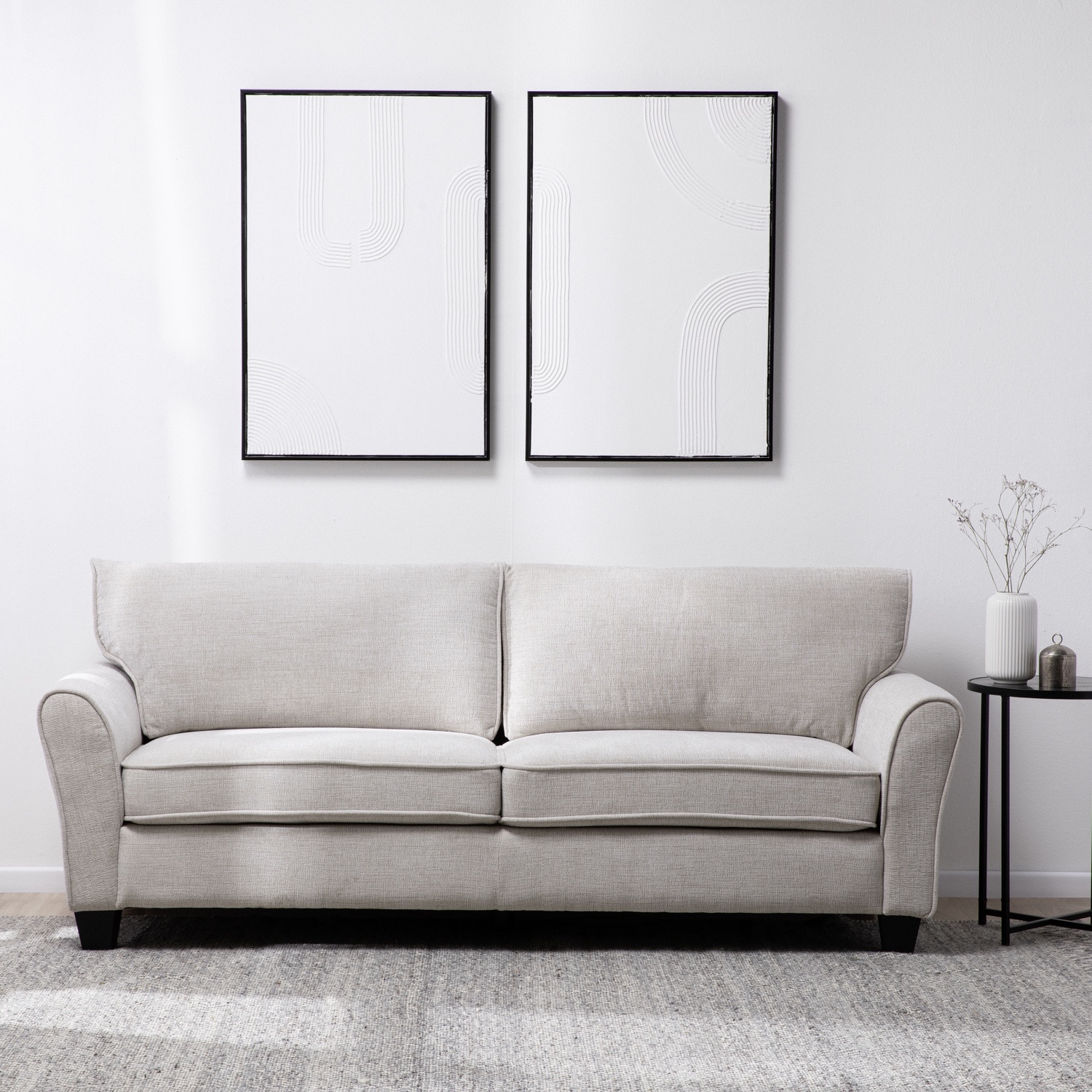 Daniels - Sofá 3 Cuerpos Moderno Elegante New Charlotte Km2500S