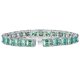 thumbnail image 2 of Pulsera de Diamantes Hipoalergénica VVS1 de Lujo de Plata Esterlina 925 Moissanite Tennis Bracelet Corte Asscher 5.5x5.5mm Azul Verde Color D 6-7.5 Pulgadas, 2 of 5
