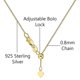 thumbnail image 3 of Collar Savlano de Plata 925 46‑61 cm Cadena Bolo, 3 of 6