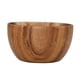 thumbnail image 1 of Ensaladera De Madera Natural Redonda De Primera Calidad Utensilios Cuencos Para Servir Frutas 8x6cm, 1 of 5