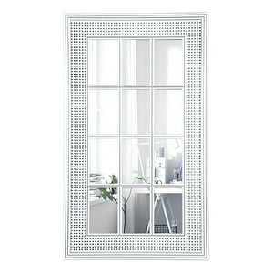 Genérico - Espejo Decorativo Marco Blanco Rectangular Ventana Jhn