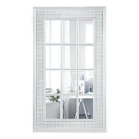 Genérico - Espejo Decorativo Marco Blanco Rectangular Ventana Jhn
