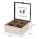 thumbnail image 3 of Caja De Té Mediana De Madera 4 Espacios Tomemos Descanso Beige, 3 of 3