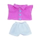 thumbnail image 2 of 2 Piezas De Camisa Y Pantalones De Muñecas De Moda Hechos A Mano, Ropa Para Muñecas De 17 Cm, Vestido De Cuadrícula Rosa Oscuro, 2 of 3