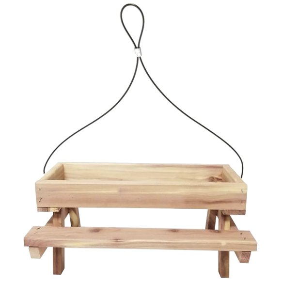 Comedero para Pájaros con Mesa de Picnic de Cedro Valley Splendor 30 cm