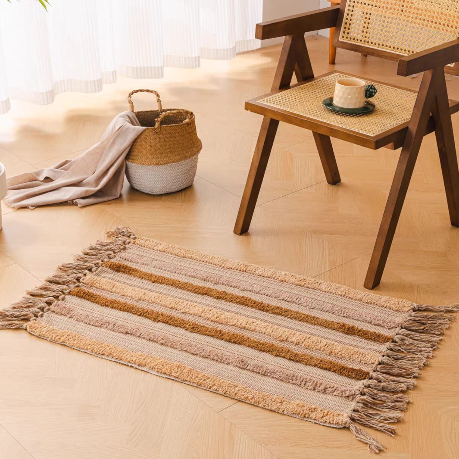 Top Lucky - Bajada De Cama Bordada Kilim De Estilo Etnico 60x90cm Md76