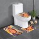 thumbnail image 1 of Contado por Ginger Juego de 3 alfombras de baño de coral fleece: tapete de baño + alfombra de inodoro en forma de U + funda de tapa de inodoro en forma de O, 1 of 6