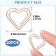 thumbnail image 2 of Clips de papel YALOJE con forma de corazón en oro rosado - 20 piezas, 2 of 7
