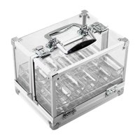 Magideal - Caja De Patatas Fritas Transparente Con Capacidad Para 600 Patatas Fritas, Portátil Con 6 Estantes Para Patatas Fritas, Soporte Para Beber, Accesorios