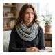 thumbnail image 1 of Bufanda Cuello Estilo Punto Inglés Lana Invierno Abrigado, 1 of 5