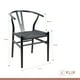 thumbnail image 4 of Silla Wishbone Rattan - Negra con hilo negro, 4 of 4