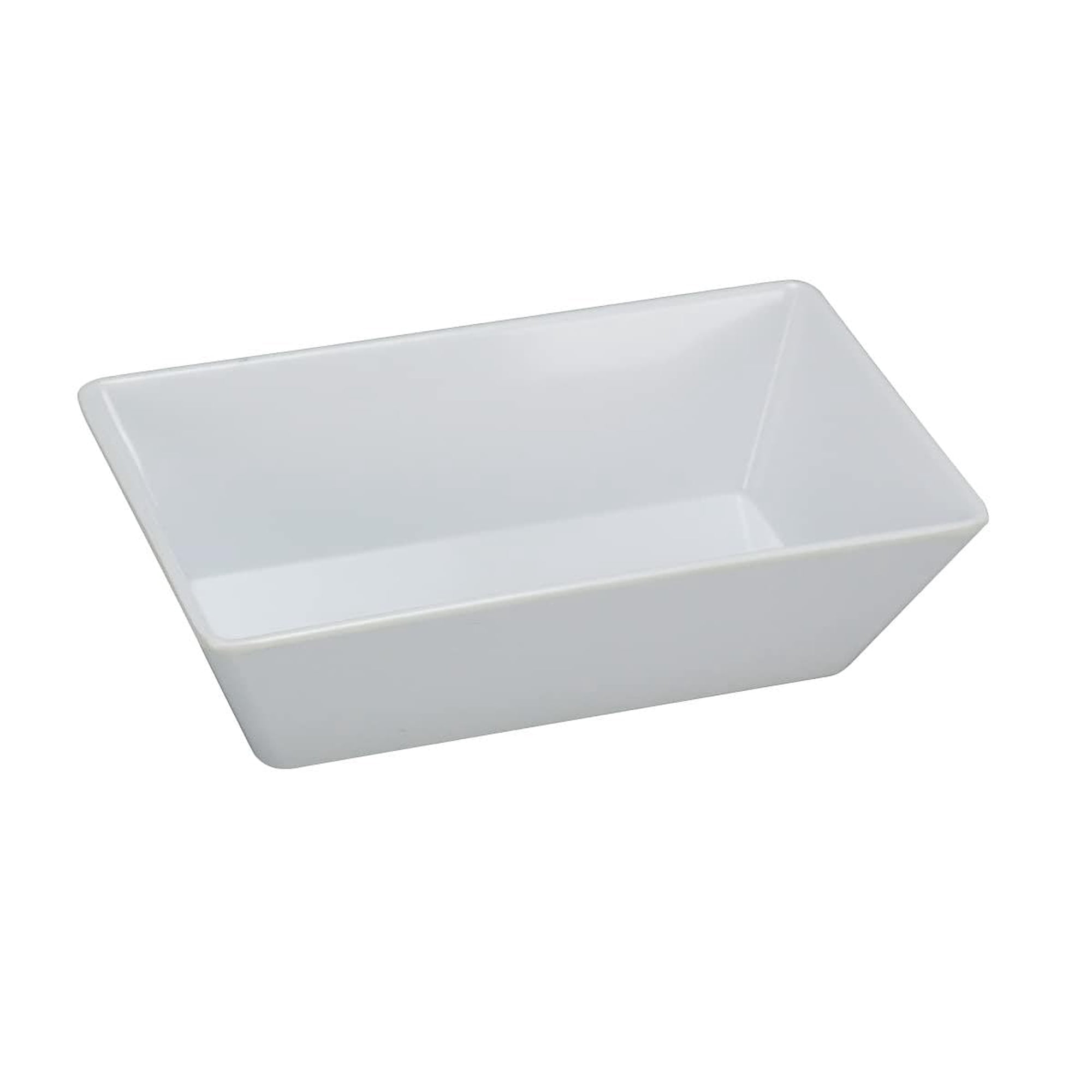 Generic - Plato Yanco Rome Rectangular De Melamina De Color Blanco Oscuro, Paquete De 6