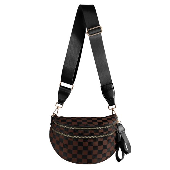 Riñonera MEISEY a Cuadros para Llevar Cruzada 33x14x22 cm