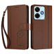thumbnail image 3 of Funda Cartera Trébol para Xiaomi Poco M6 4G con Ranuras Tarjetas y Carga Inalámbrica Marrón, 3 of 6