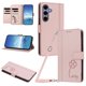 thumbnail image 1 of Funda Cartera Trébol para Samsung Galaxy S24 con Ranuras Tarjetas y Carga Inalámbrica Rosa, 1 of 6
