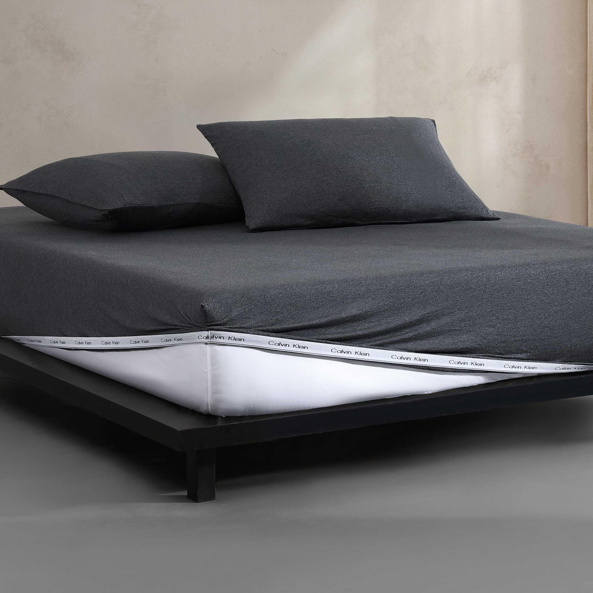 Juego De Sábanas Calvin Klein, Tamaño Doble, Moderno, Algodón, Gris