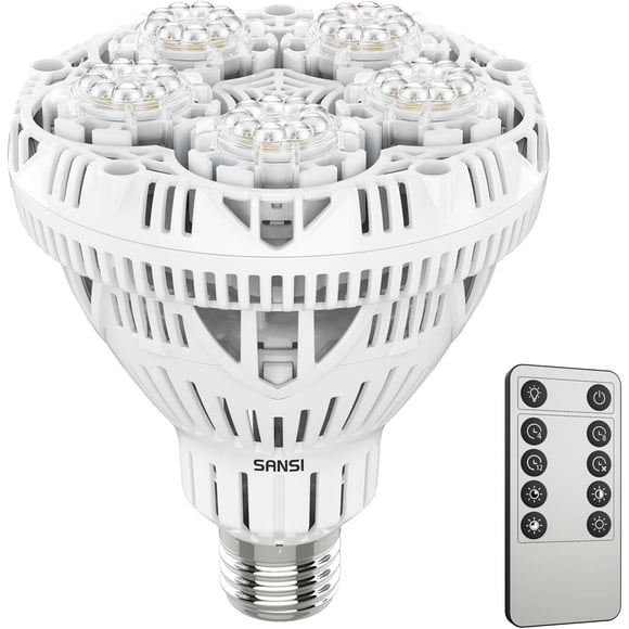Bombilla de Luz para Cultivo SANSI 30W de Espectro Completo Regulable con Control Remoto