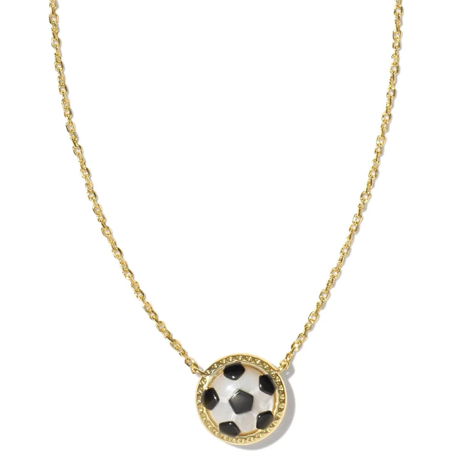 Collar Kendra Scott Fútbol Baño De Oro De 14k Con Perla Marfil