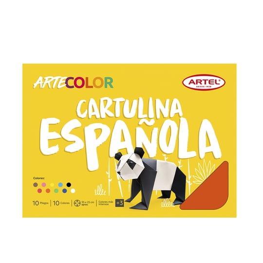 Carpeta Cartulina Española 10 Pliegos 10 Colores 1 Un Artel