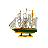 Decostilo - Adorno: Barco Velero De Madera 23Cm